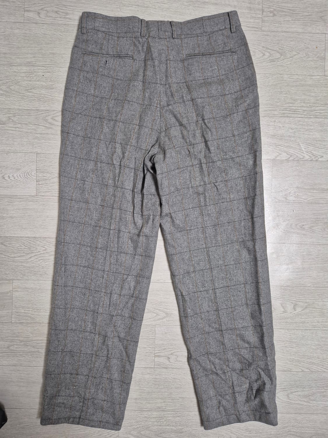 그레이 체크패턴 울팬츠 made in japan 상품이미지1