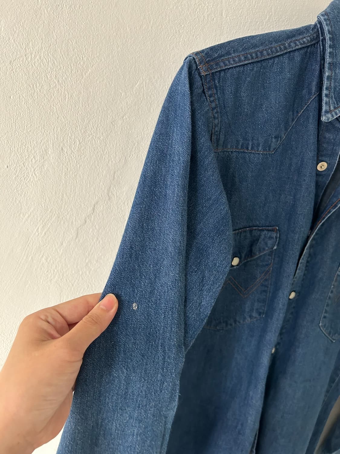 80-90s vtg Wrangler Denim Western shirt. 상품이미지10