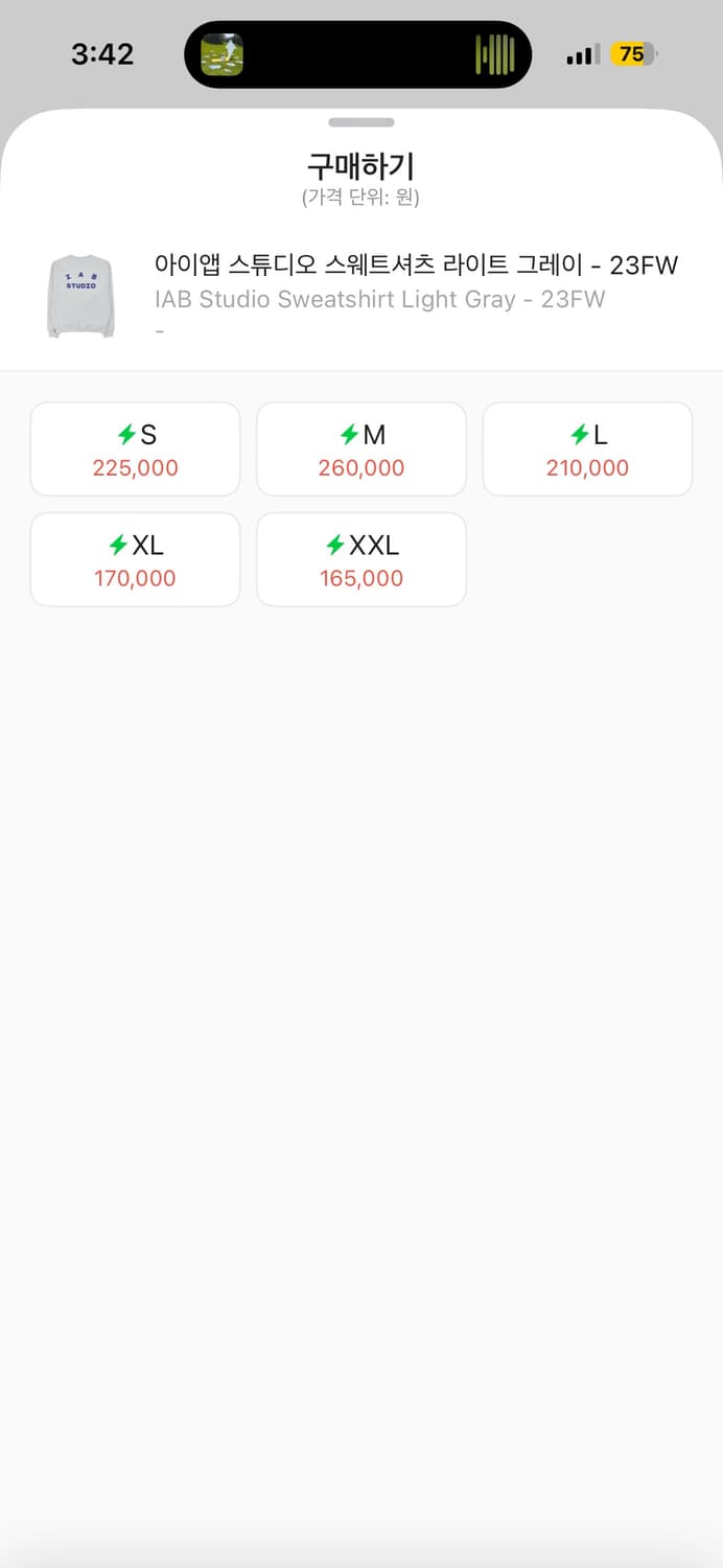 아이앱 스튜디오 스웨트셔츠 라이트 그레이 - 23FW M 상품이미지2