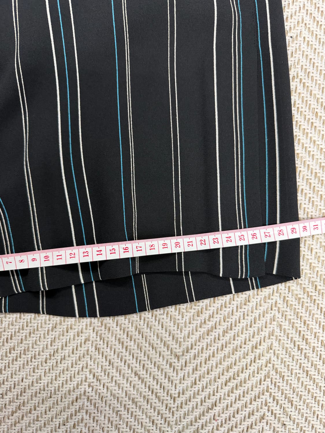 새제품) 잇미샤 스트라이프 블랙 슬랙스 와이드팬츠 76(28) 상품이미지10