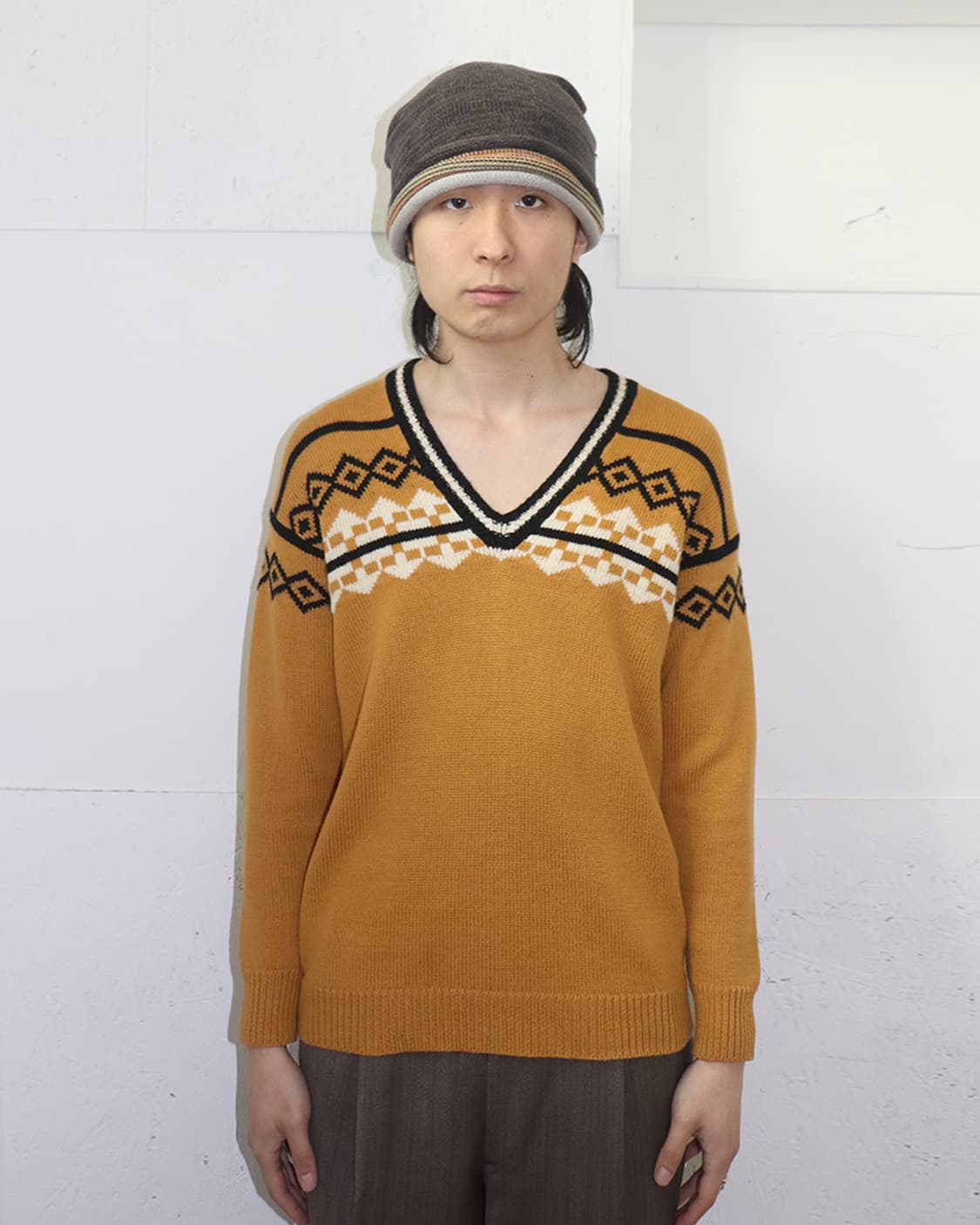 버버리 프로섬 by 크리스토퍼 베일리 12SS 에스닉 V넥 스웨터 상품이미지1