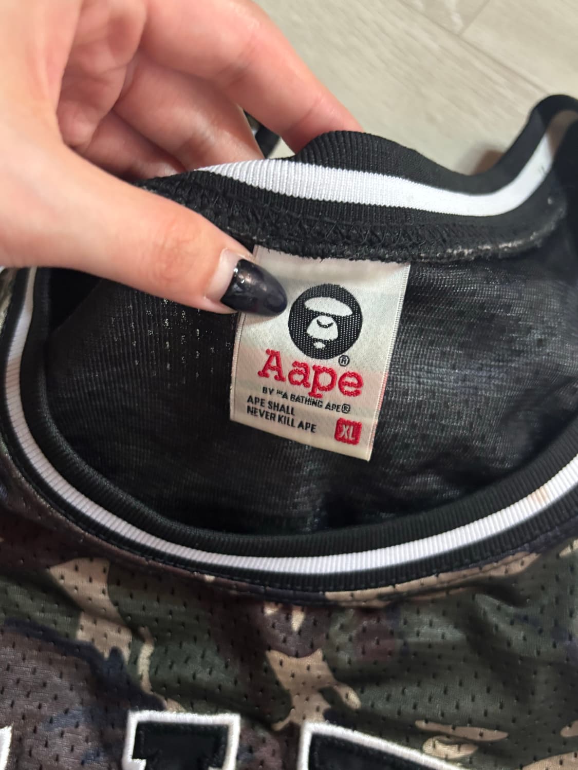 에이프(AAPE) x 챔피온 카모플라쥬 매쉬 나시티 (XL) 상품이미지4
