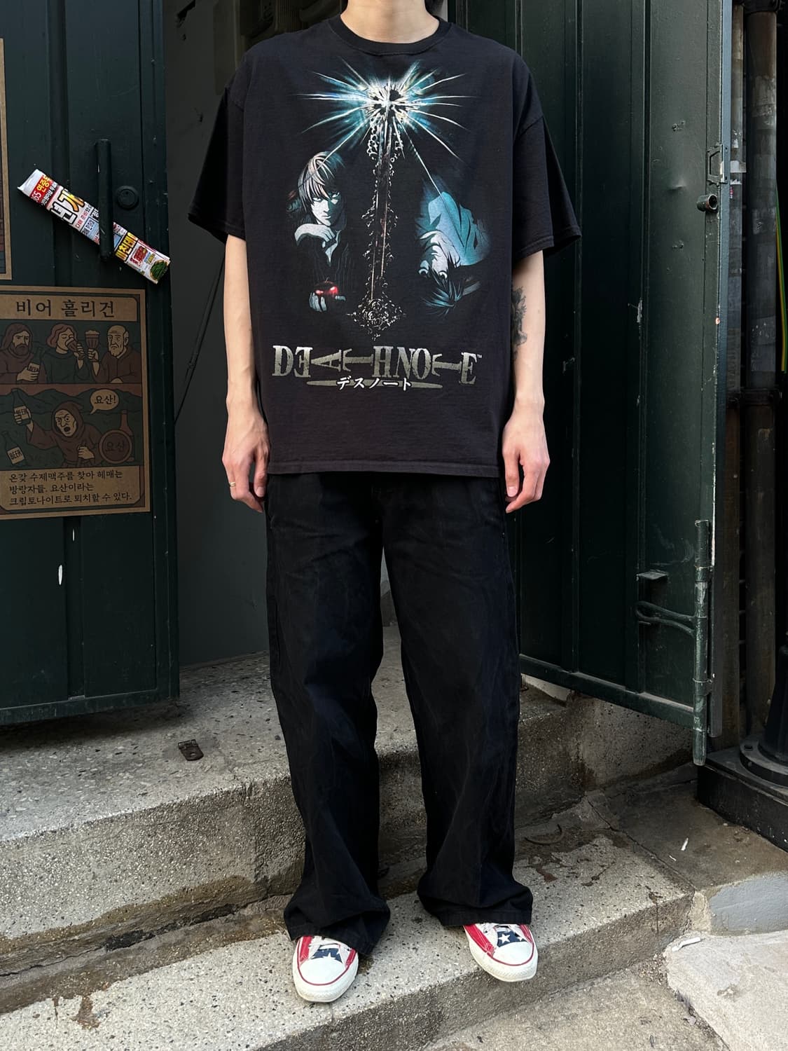 00's OG 데스노트 티셔츠 야가미라이토 류크 빈티지 밴드 티셔츠 상품이미지8