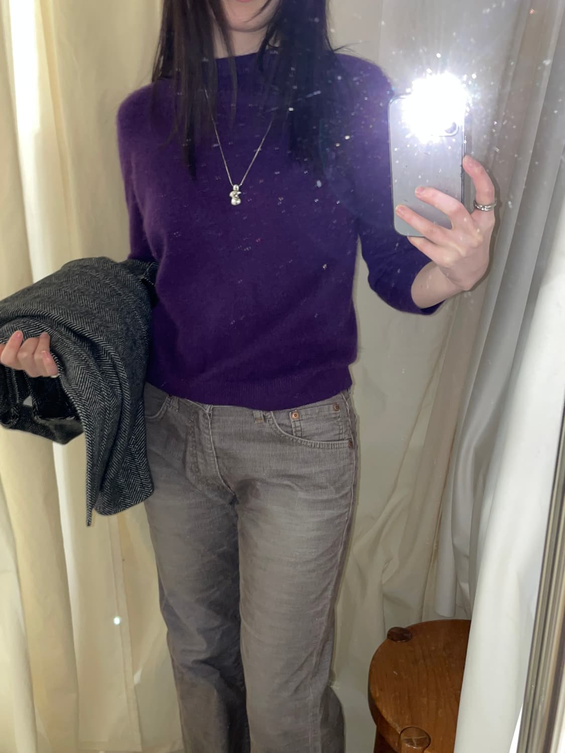 vintage violet cashmere 100 knit 상품이미지9