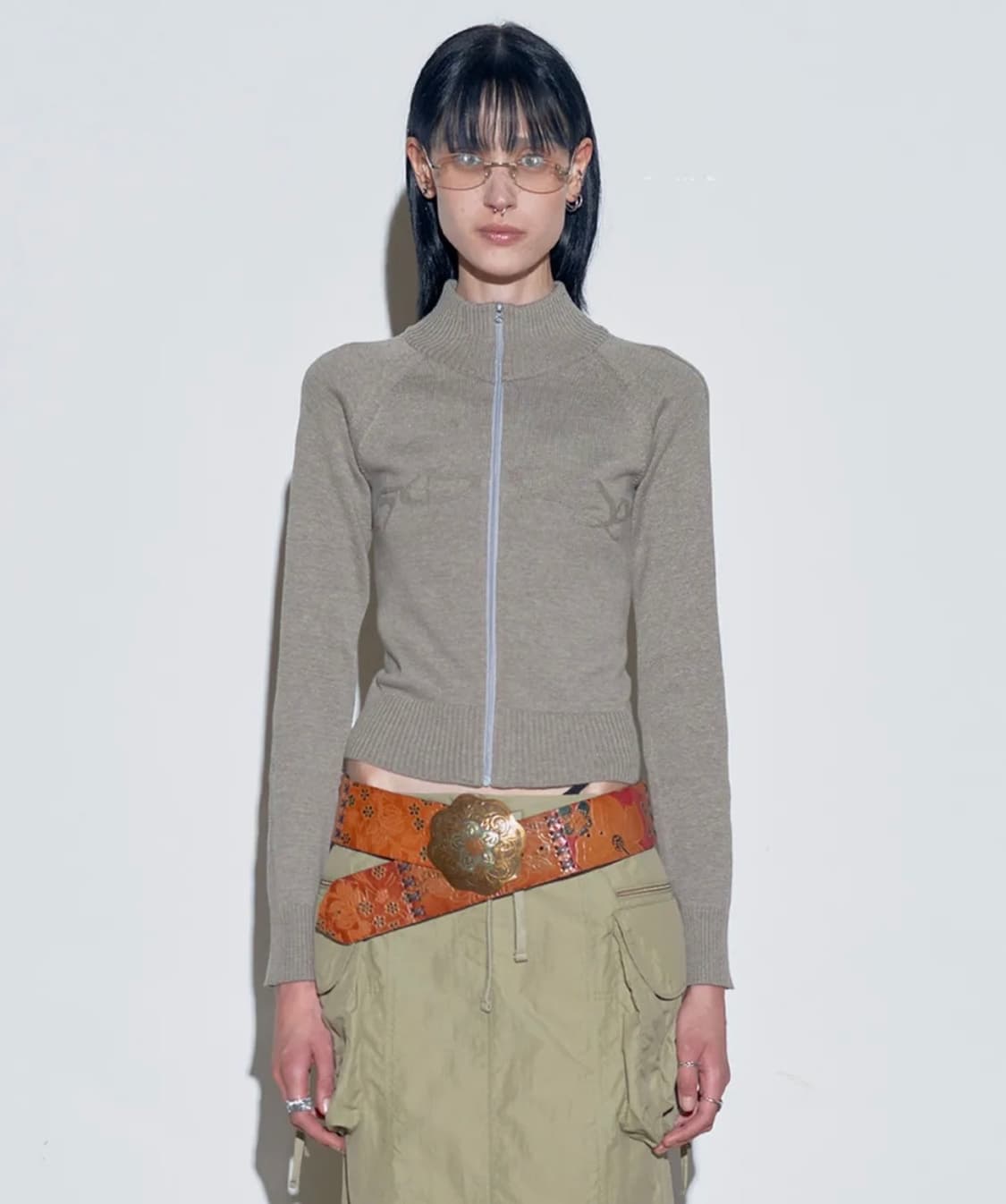 스컬프터 Holy Knit Zip-Up Gray 상품이미지3