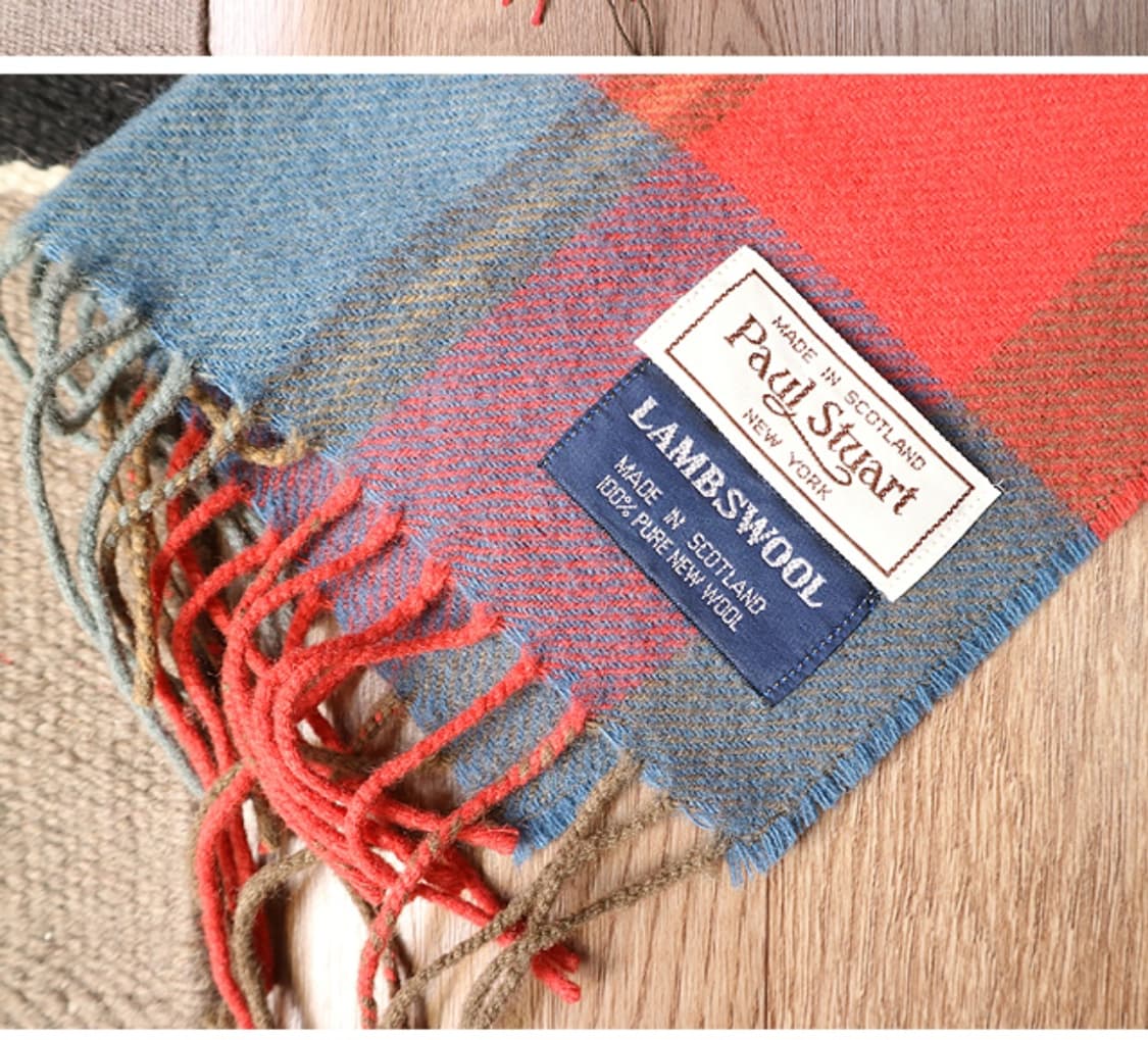 스코틀랜드 산 paul stuart 폴스튜어트 울100%
빈티지 머플러 상품이미지2