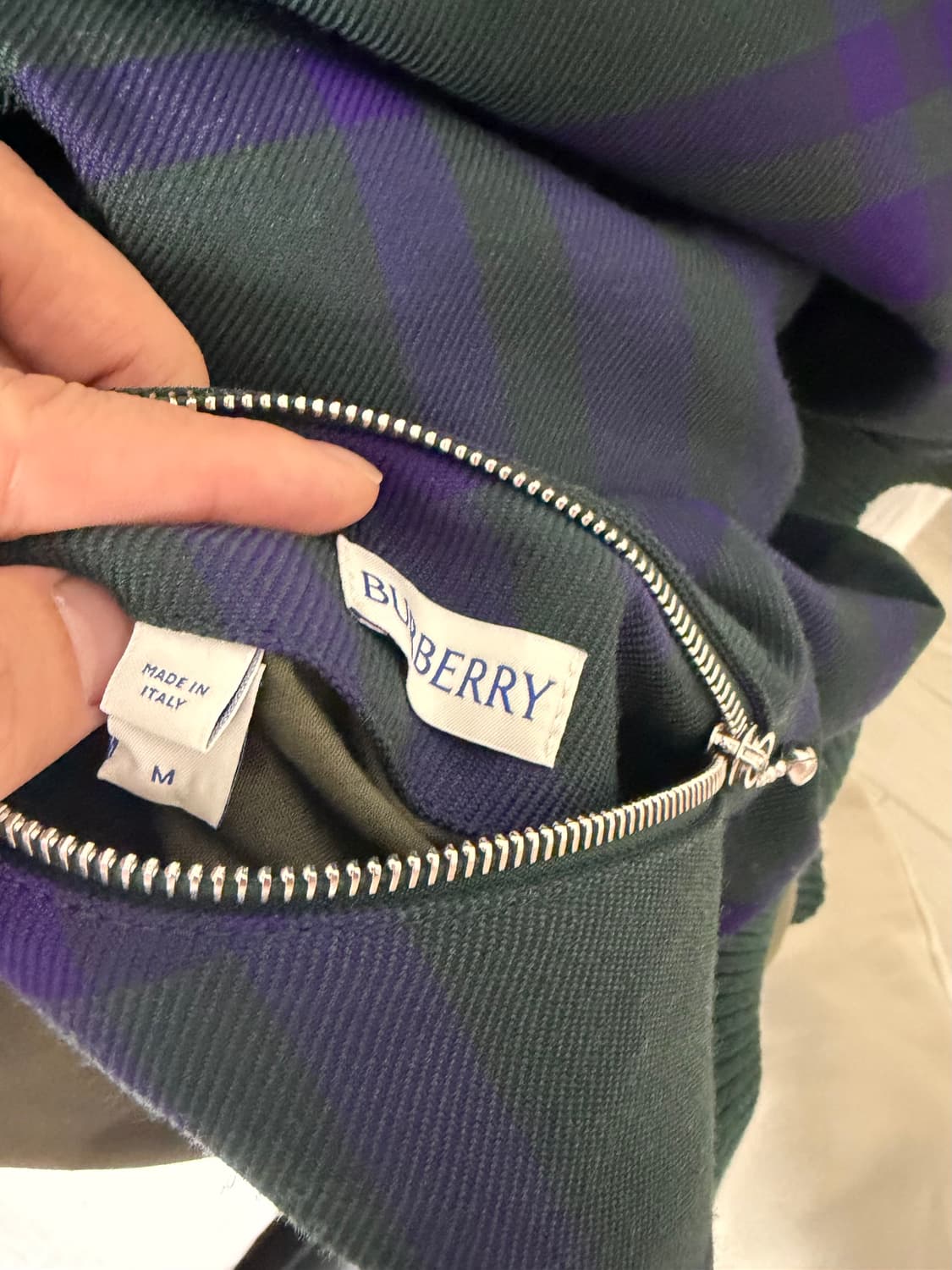 버버리 카키 리버서블 보머 자켓 M 상품이미지5