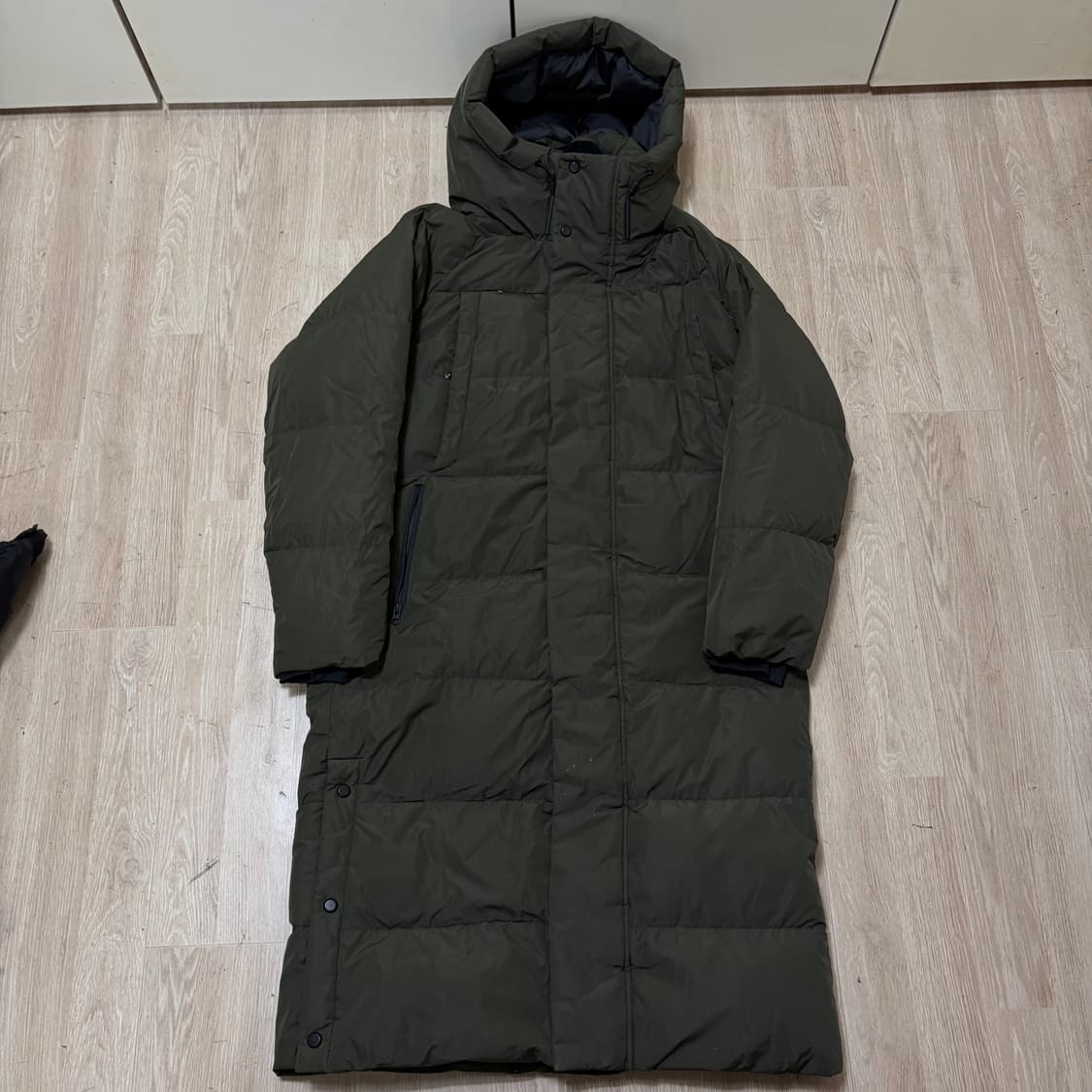 탑텐 남성 덕다운 후드 롱패딩 M/95 상품이미지1