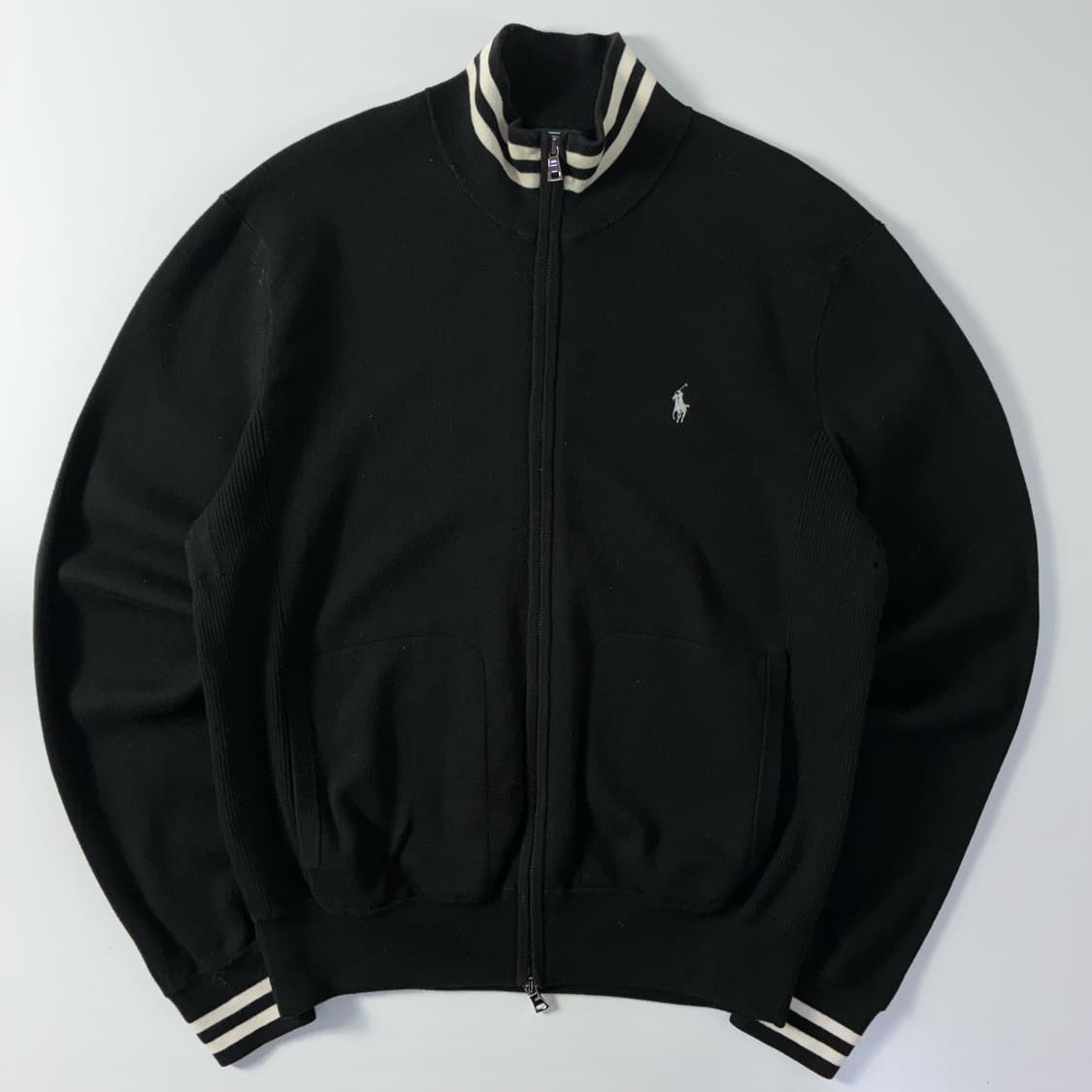 Polo  폴로 랄프로렌 자수 코튼 투웨이 블랙 집업  상품이미지1