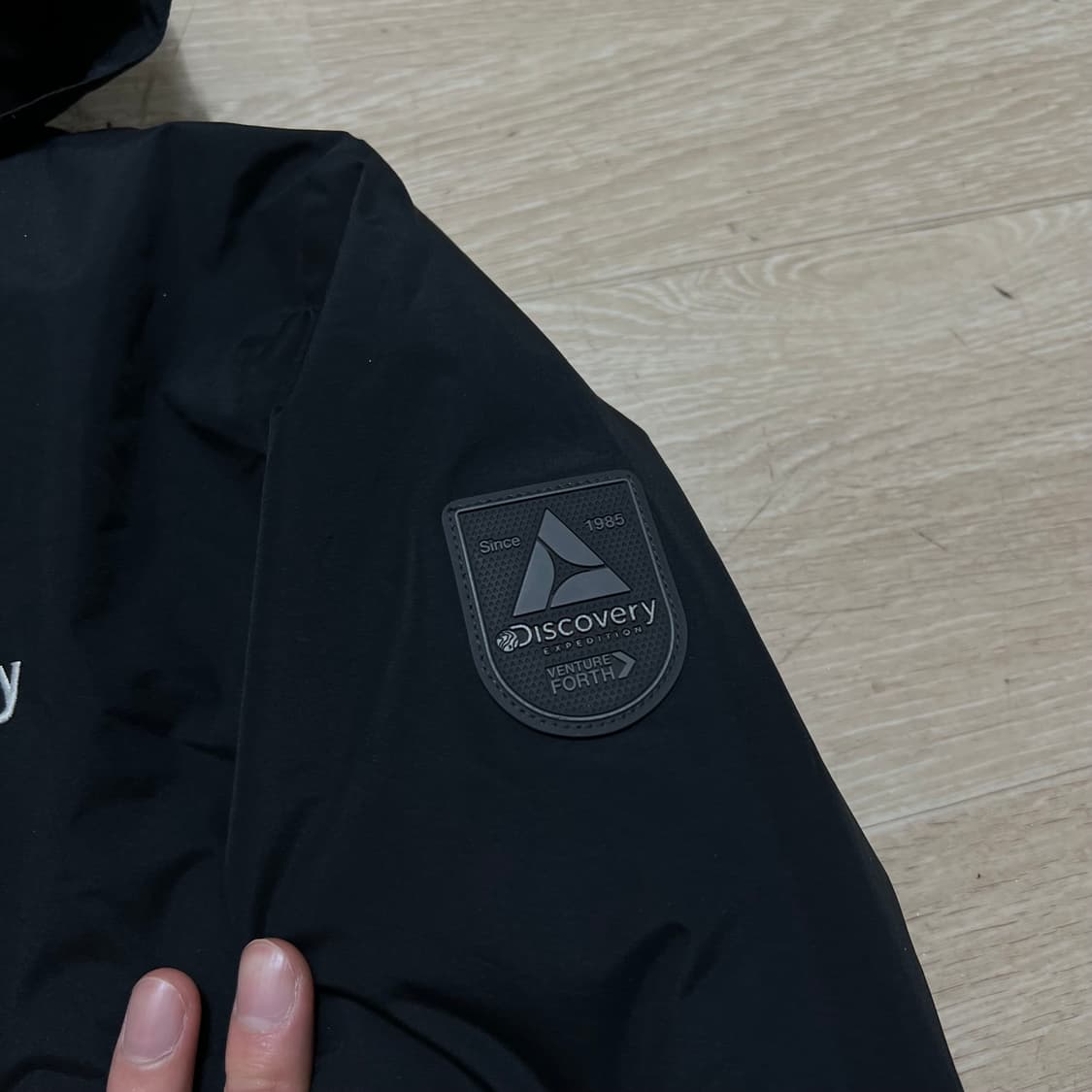 디스커버리 키즈 패치 후드 바람막이 코치자켓 [블랙] 150 상품이미지5