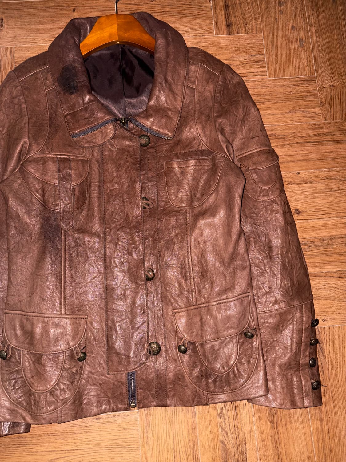 빈티지 양가죽 레더자켓 상품이미지7