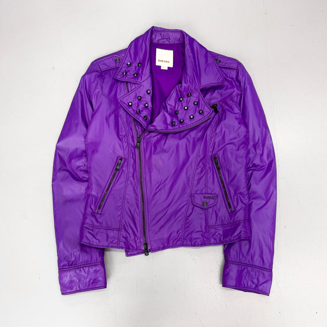 디젤 바이커 유광 퍼플 바람막이 자켓 상품이미지2
