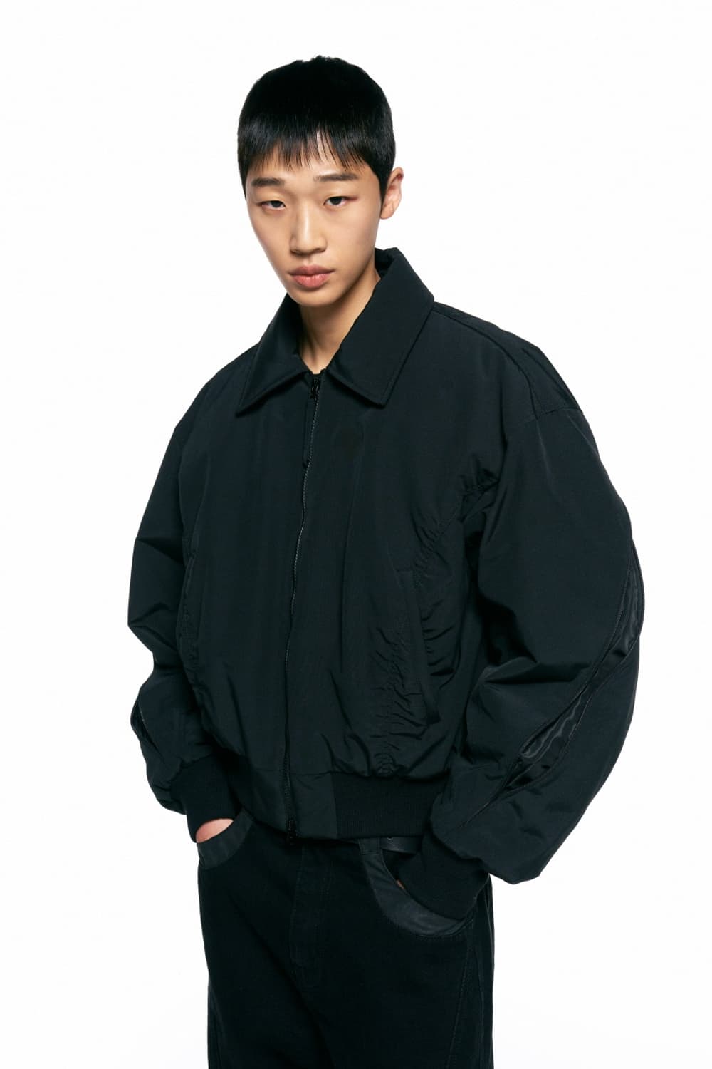 인사일런스 패디드 크롭 블루종 상품이미지4