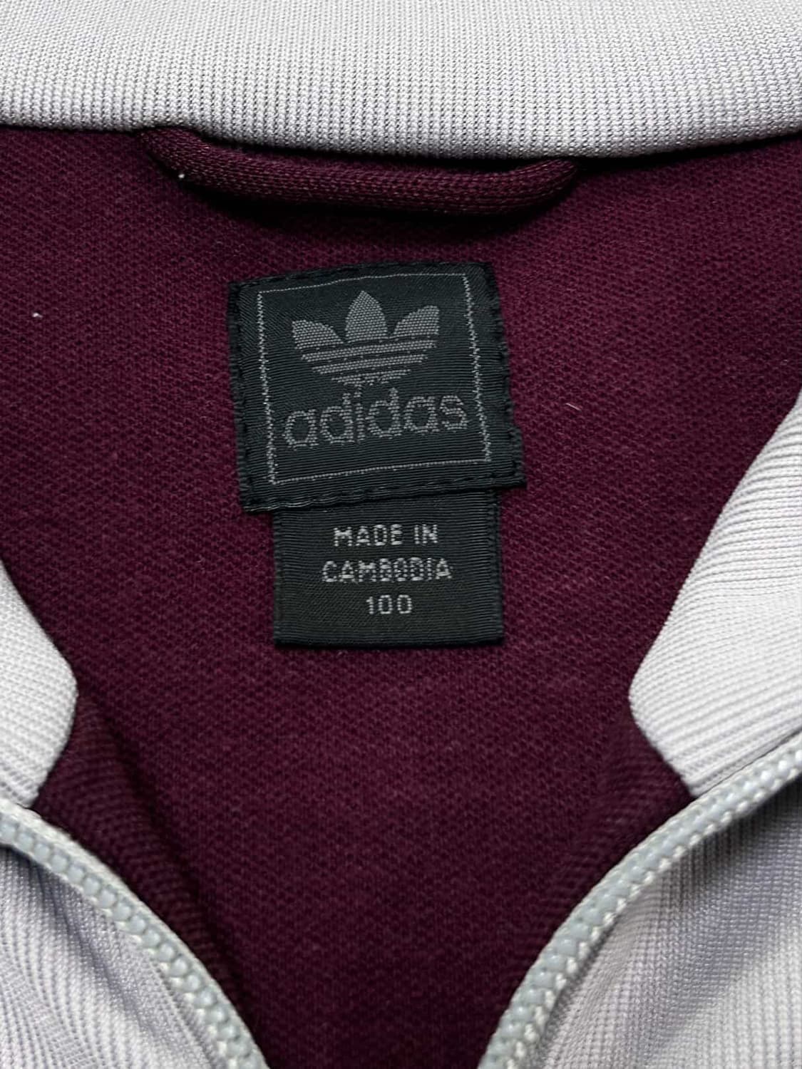 아디다스 자수로고 버건디 배색 져지 상품이미지7