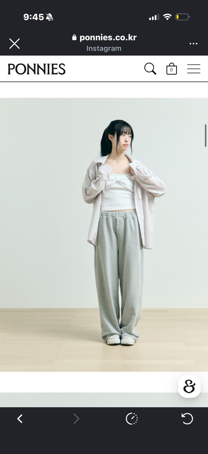 포니즈 스웻팬츠 그레이 스트라이프 쿨거 택포 상품이미지2