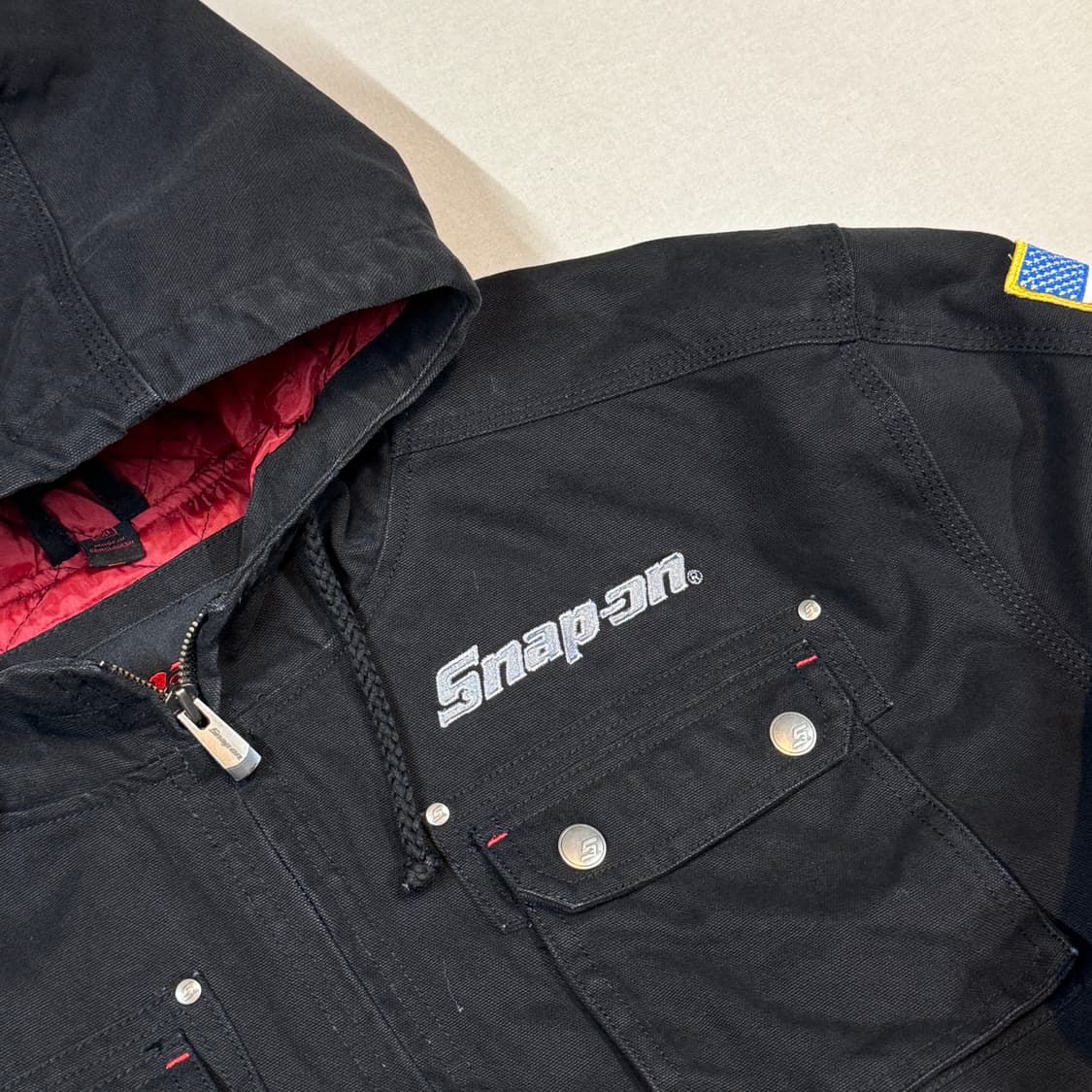 XXL) 스냅온 SNAP-ON USA 블랙 퀼팅 액티브 후드 자켓 상품이미지3