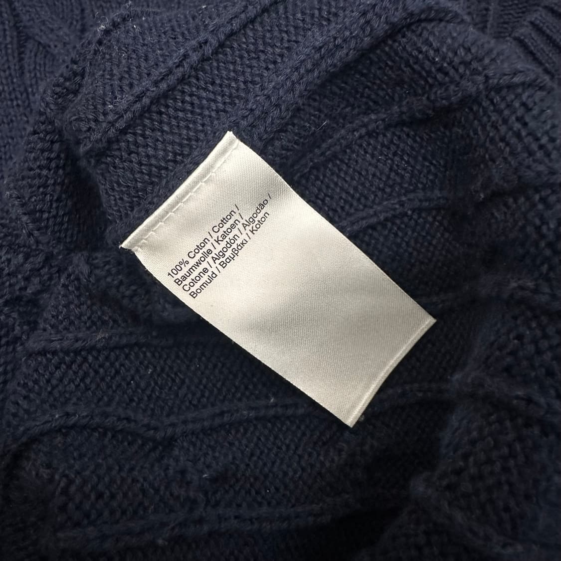 라코스테 케이블 꽈배기 니트 네이비 S 상품이미지8