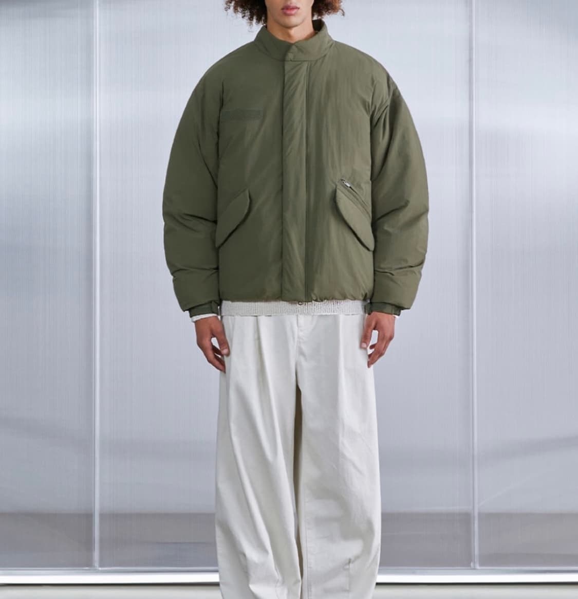 코드그라피 US-ARMY 밀리터리 카키 패딩 상품이미지2