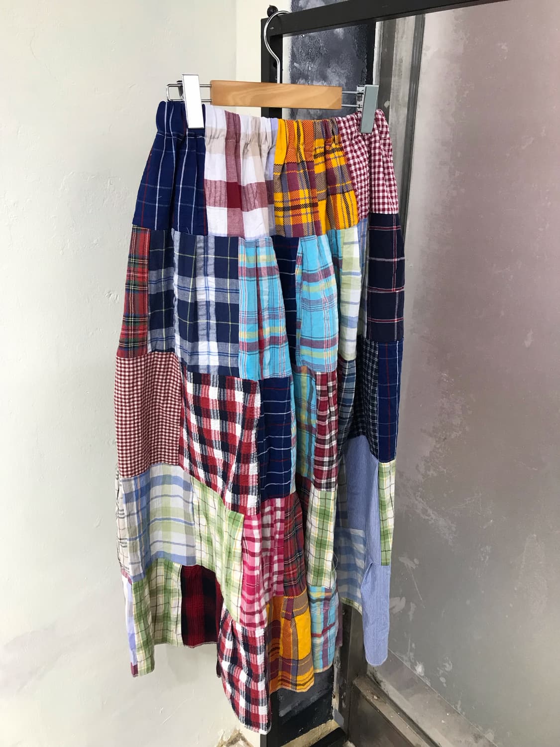 코사지 하구미 컬러포인트 패치워크 체크 코디세트 상품이미지9