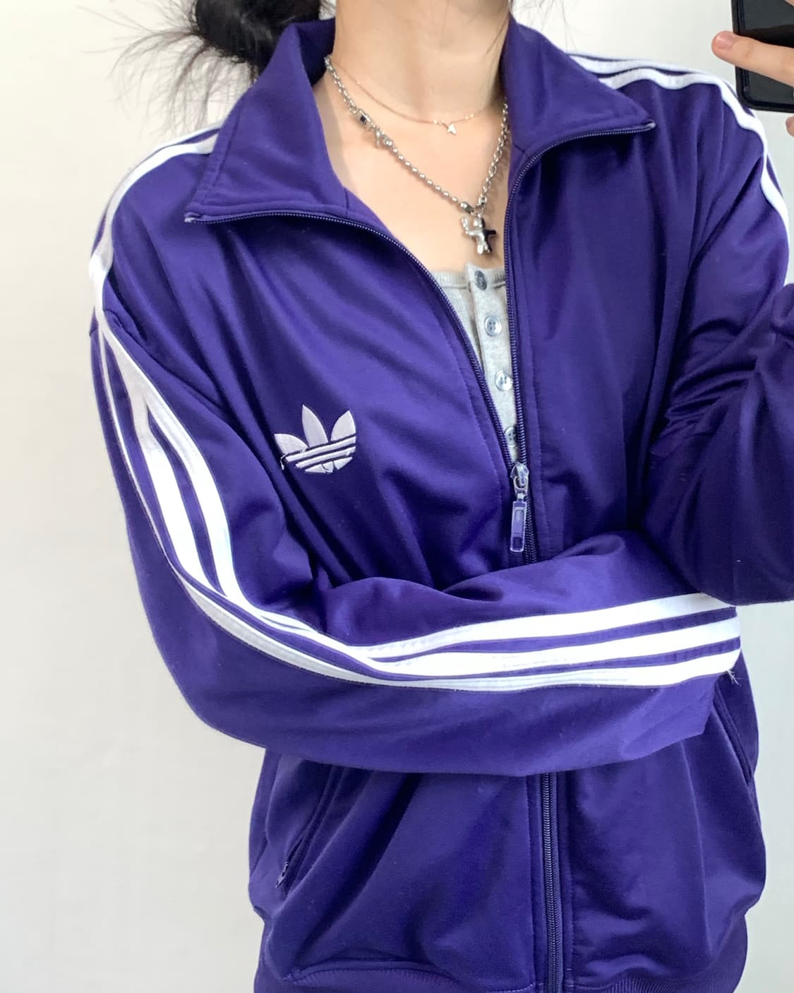 Adidas 아디다스 퍼플 파이어버드 트랙탑 상품이미지2