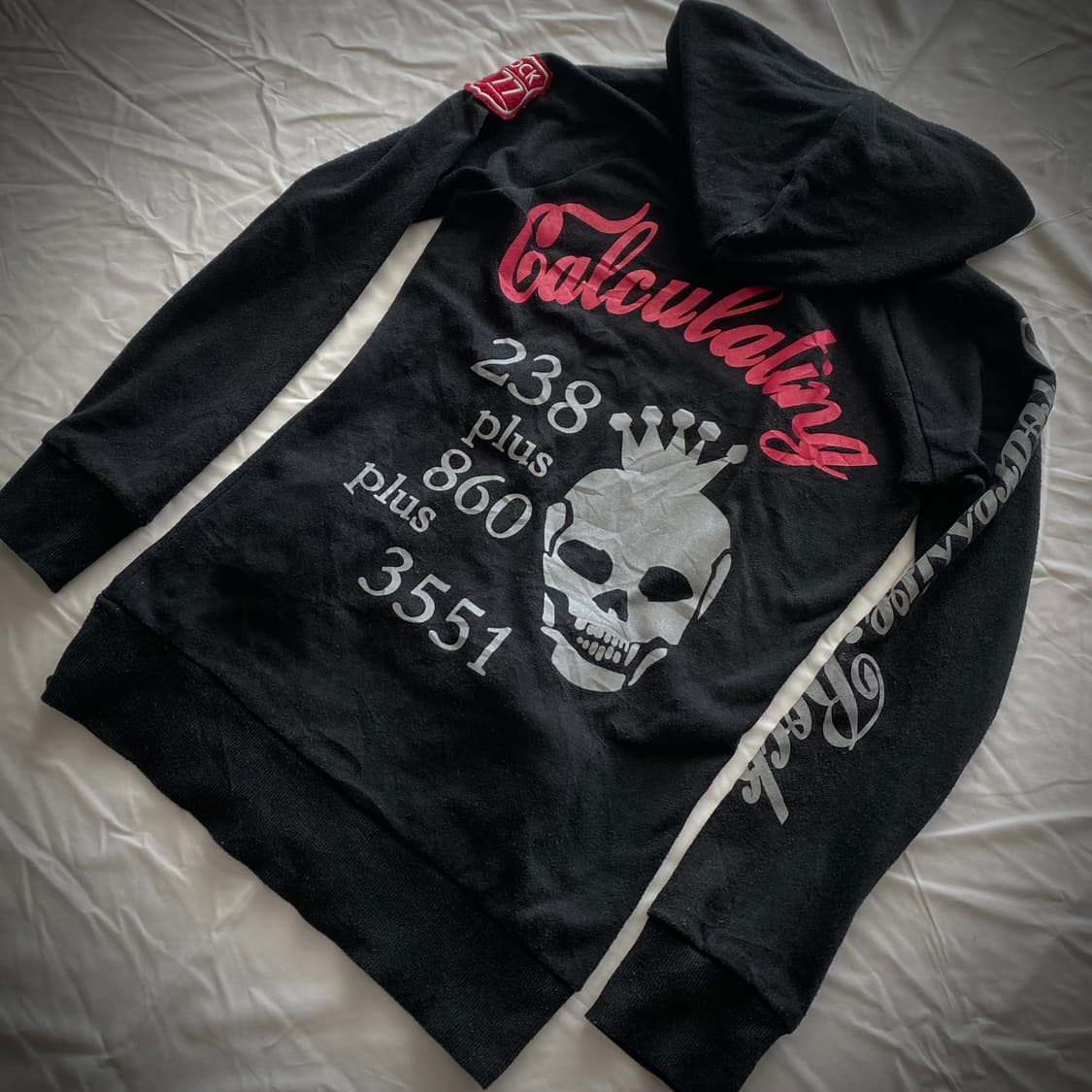 LOVE JUNKIE 펑크 해골 후드집업 상품이미지3