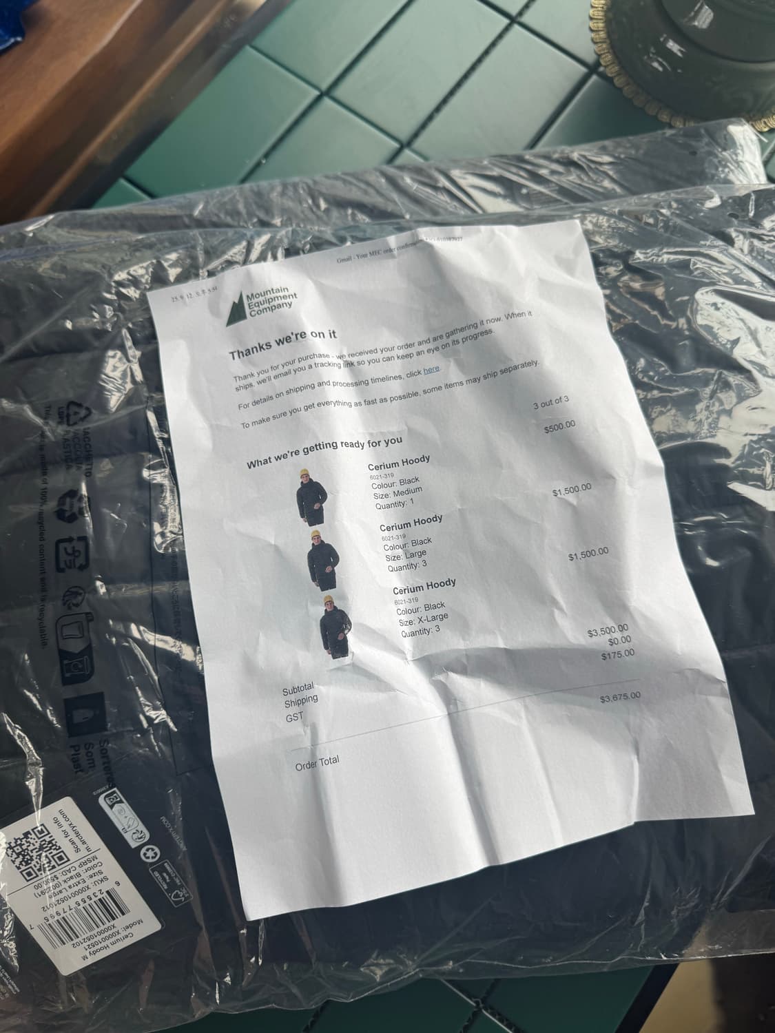 아크테릭스 세륨 후디 블랙 m 새상품 상품이미지1