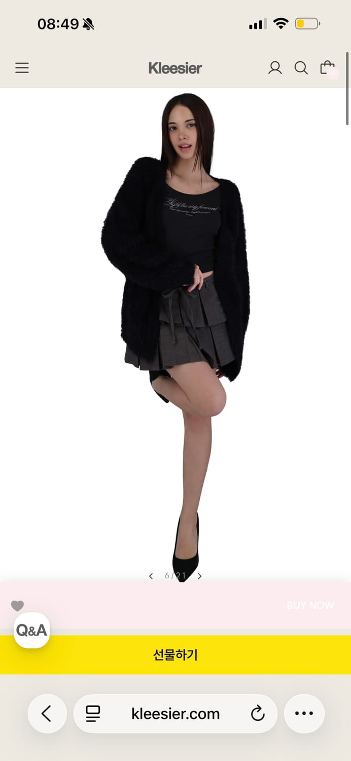 클리시어 슈가플럼 가디건 블랙 새상품 상품이미지2