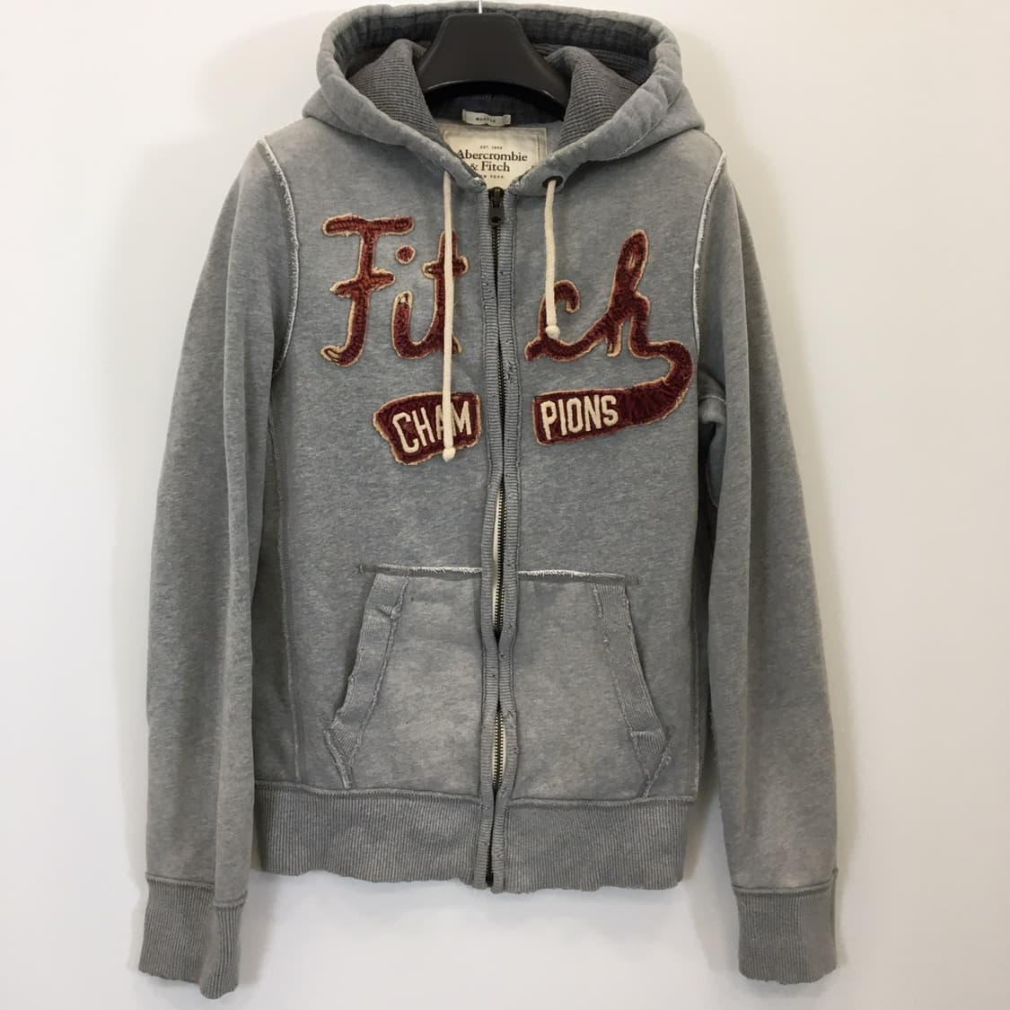 아베크롬비 Y2K 와인센터로고 빈티지 후드집업 M 상품이미지1