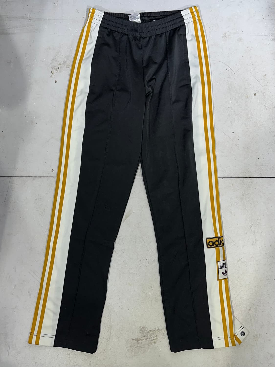 아다다스 블랙 사이드 버튼 스냅 단추 와이드 트레이닝 팬츠 추리닝 바지  상품이미지4