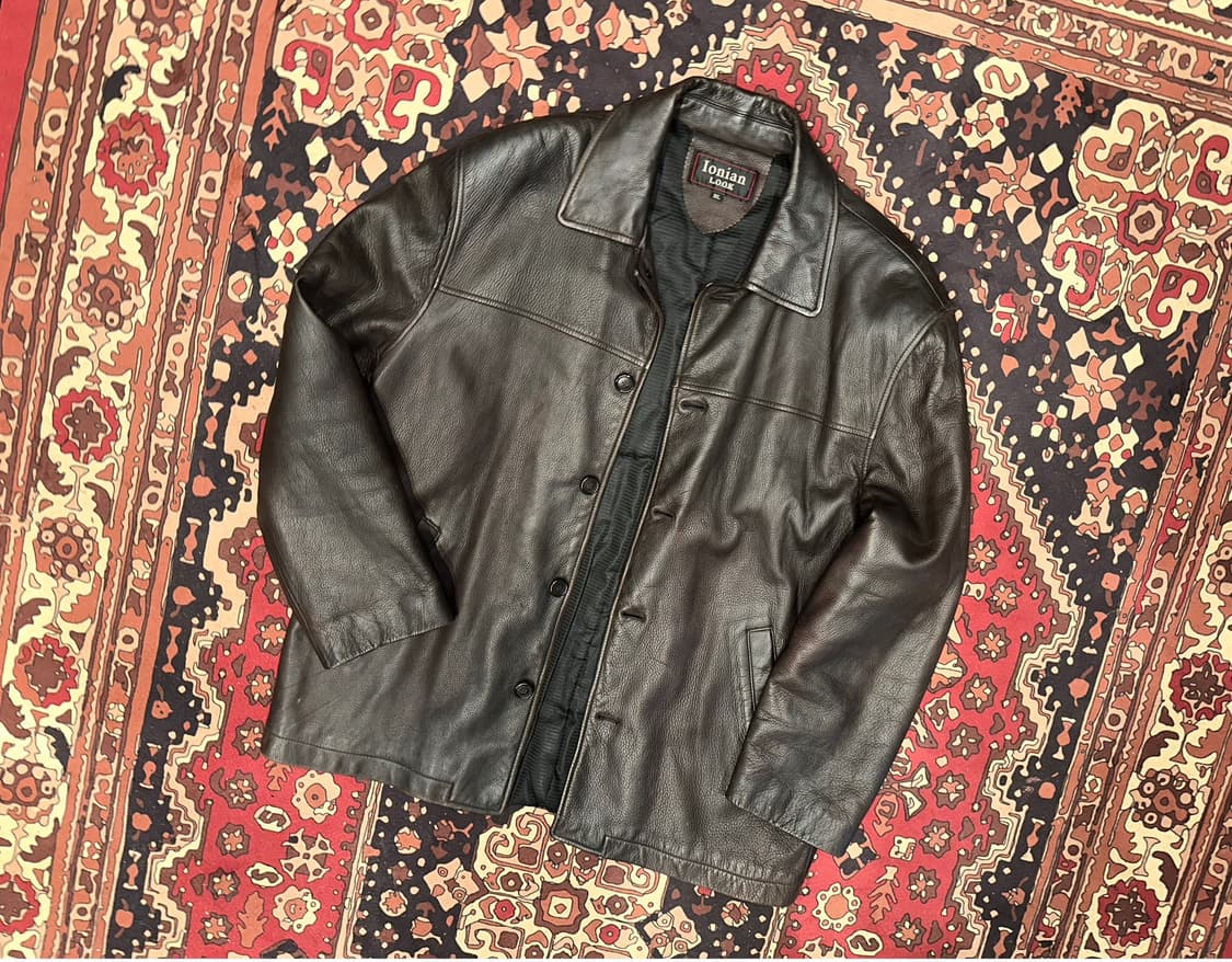 ( L-XL ) 가죽자켓 가죽카코트 가죽코트 레더자켓 워크웨어 아메카지 상품이미지4