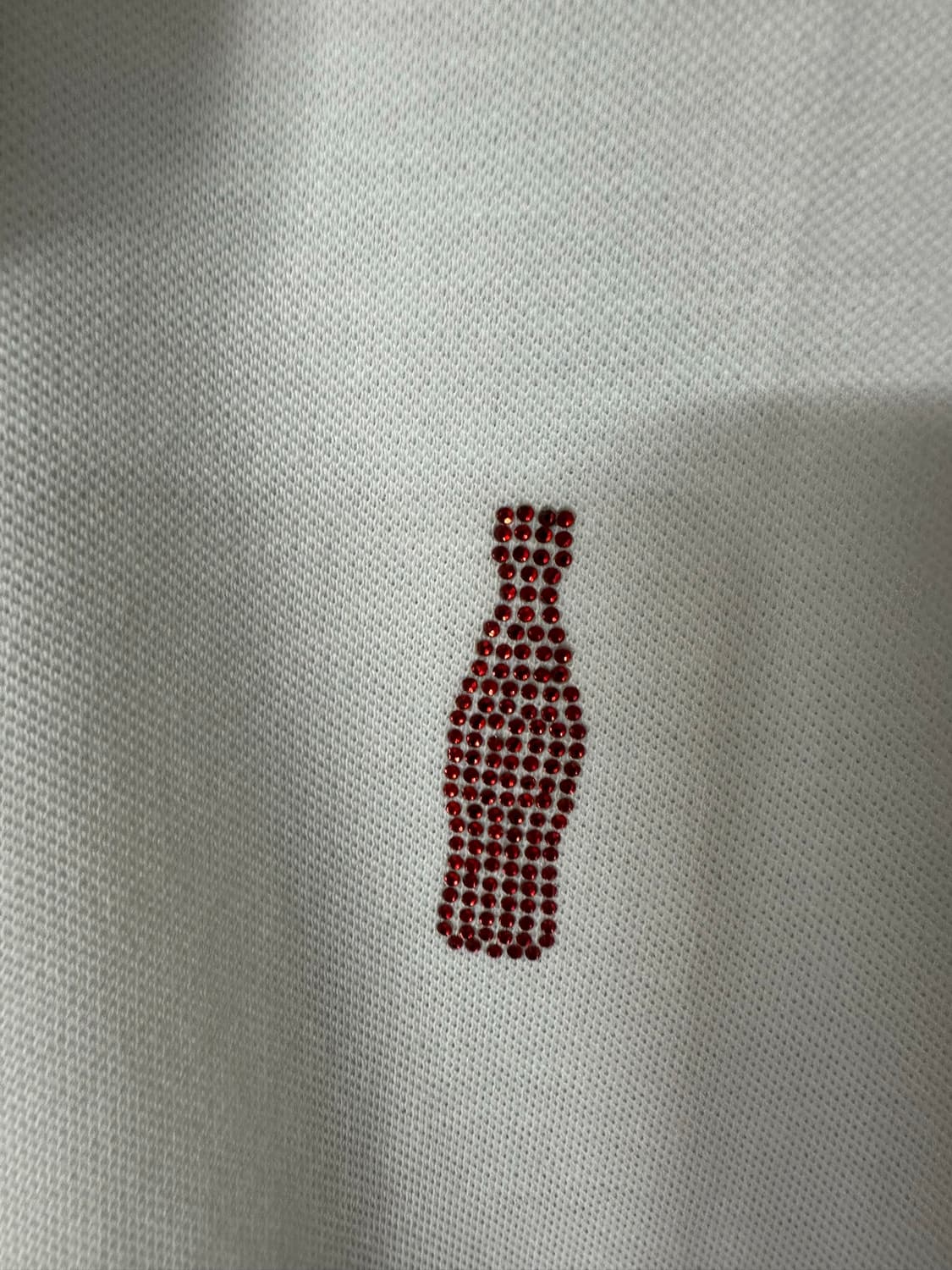 코카콜라 일본 한정 라인스톤 보틀 폴로셔츠 M Made in Japan 상품이미지4