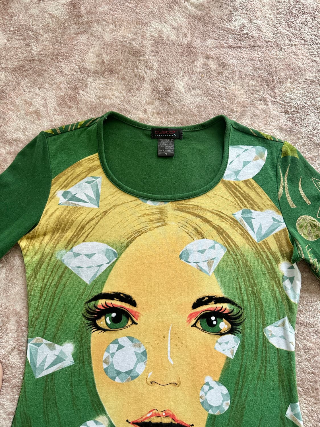 쿠스토 바르셀로나 y2k diamond girl long sleeve  상품이미지2