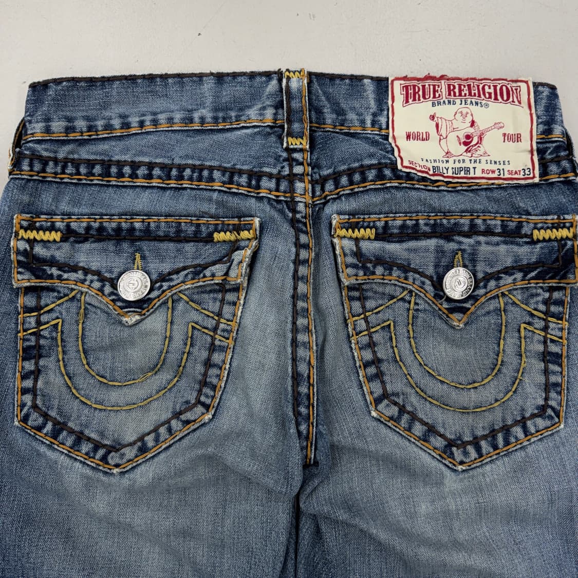 트루릴리전 Y2K 빌리슈퍼티 스티치 와이드 워싱 데님팬츠 상품이미지6