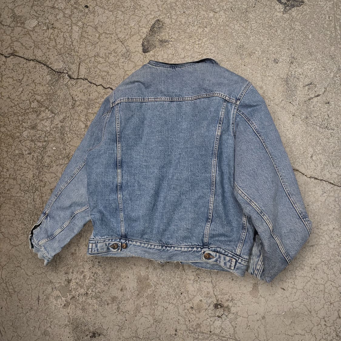 90s STAFF 데님 쉐르파 트러커 자켓 상품이미지8