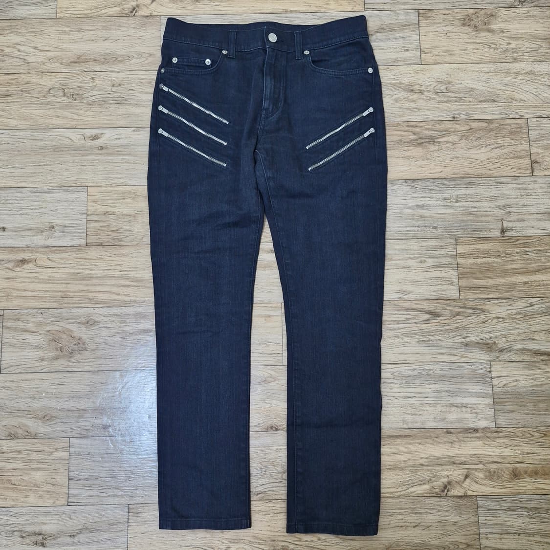 [30] SLP 생로랑 FW15 5 지퍼 D02 블랙 데님 팬츠 상품이미지1