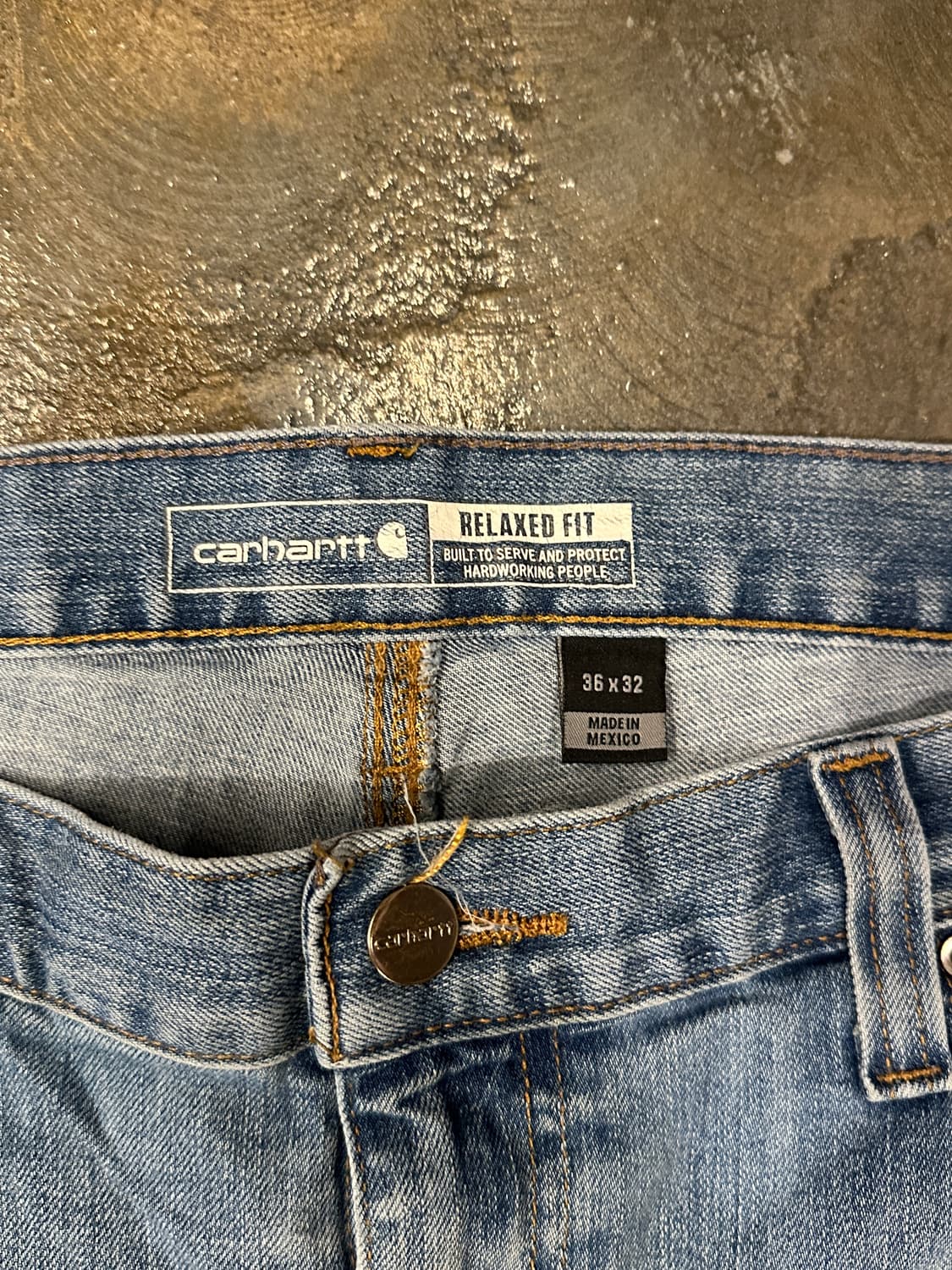 칼하트 릴렉스드핏 데님팬츠 36x32 상품이미지4