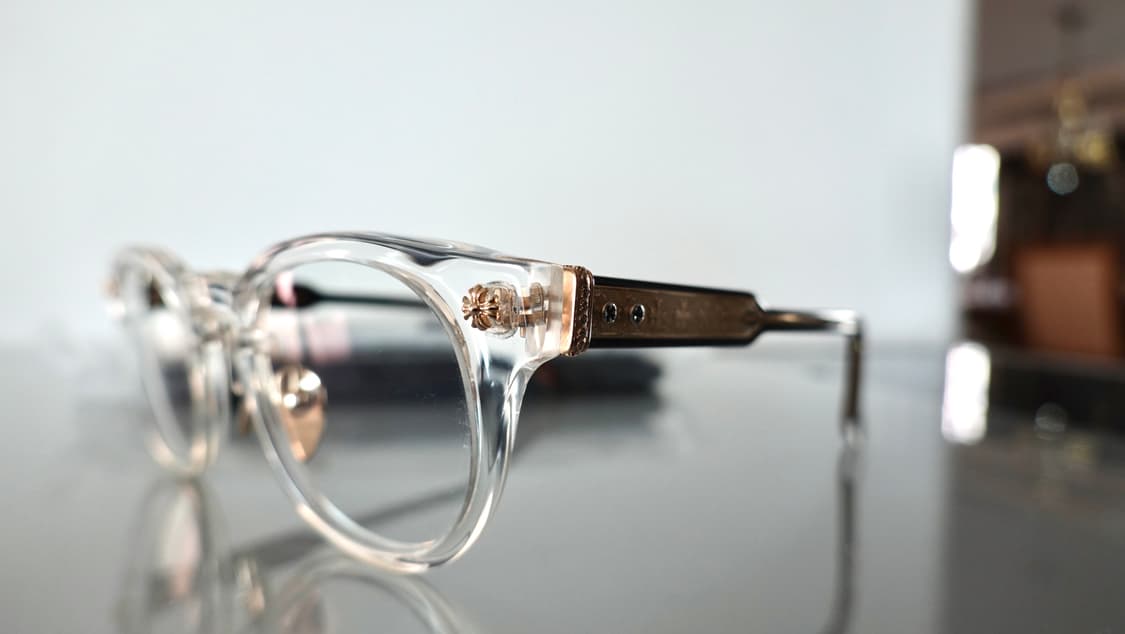 크롬하츠 딩가롱링롱2 크리스탈 블랙/골드 안경 상품이미지3