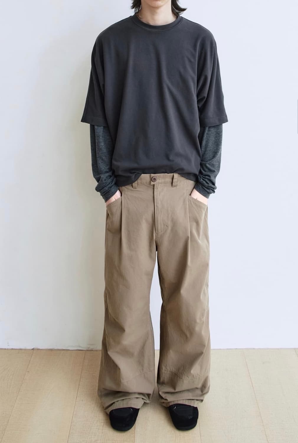 폴리테루 3다트 치노팬츠 바지 베이지 4 상품이미지3