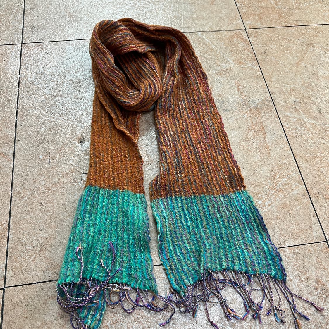 빈티지 멀티컬러 니트 머플러 목도리  상품이미지2