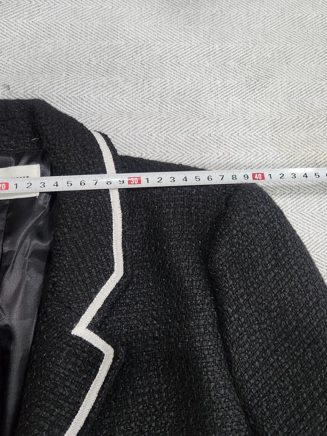 [F] 트위드 자켓 블랙 금장단추 여성 프리사이즈 상품이미지10