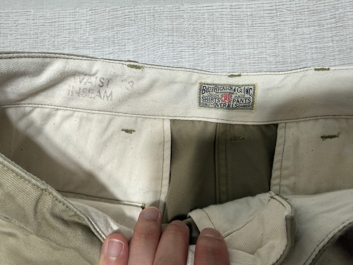 [33/32] 버즈릭슨 Original Spec Chino Khaki 상품이미지4