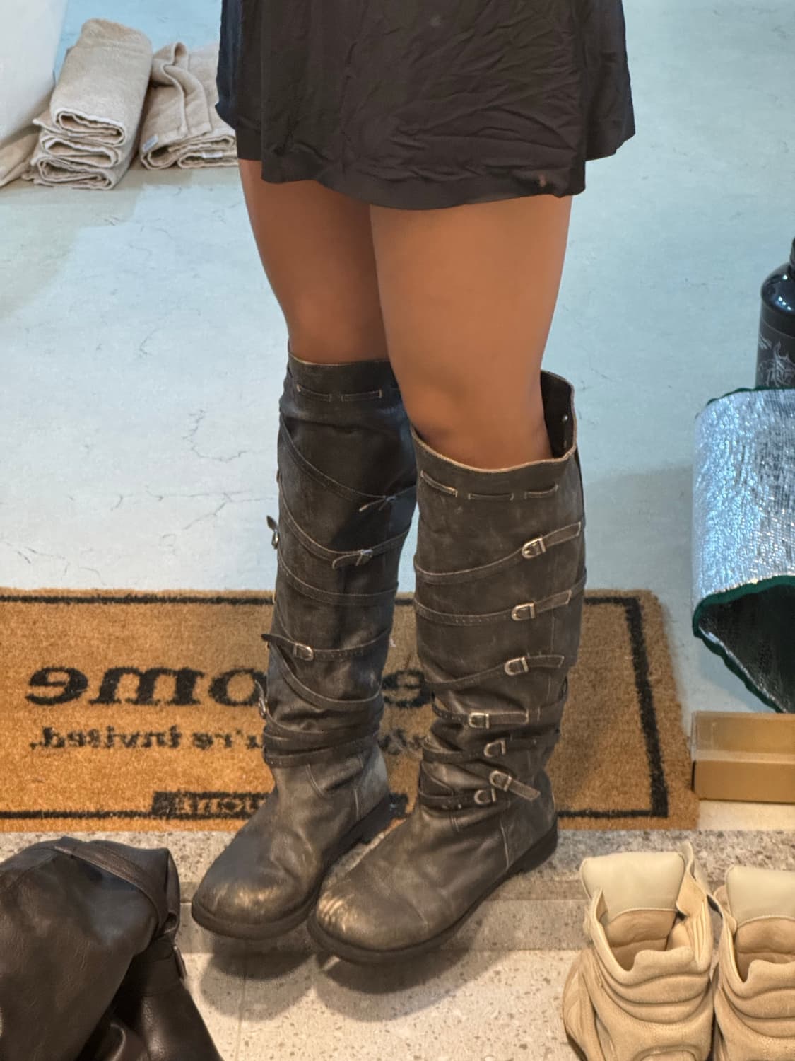 Then 덴 롱 부츠 그레이 상품이미지4