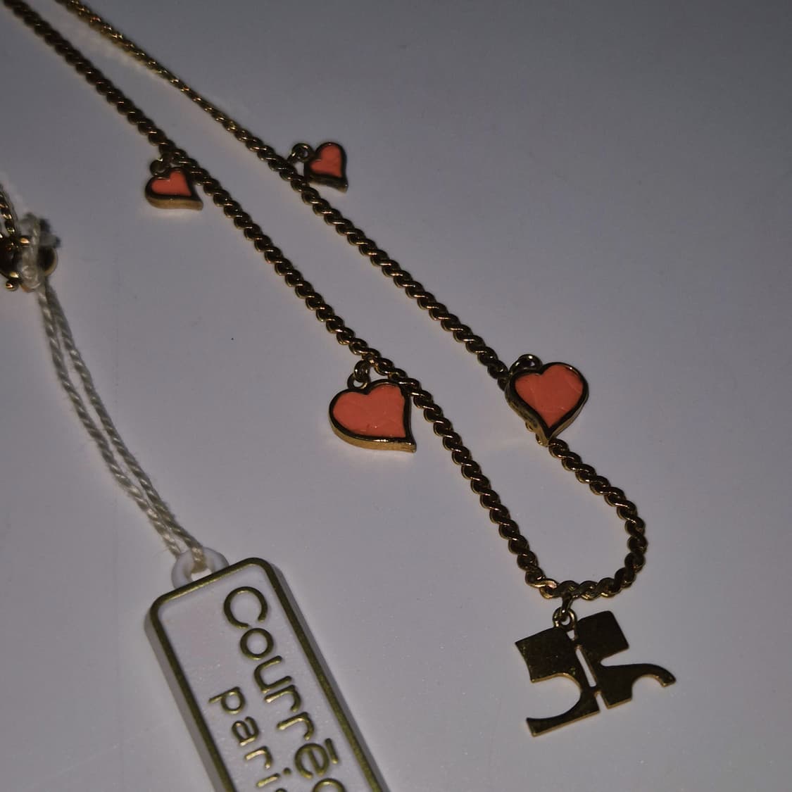 90s 꾸레쥬 핑크 하트 레이어드 초커 상품이미지10