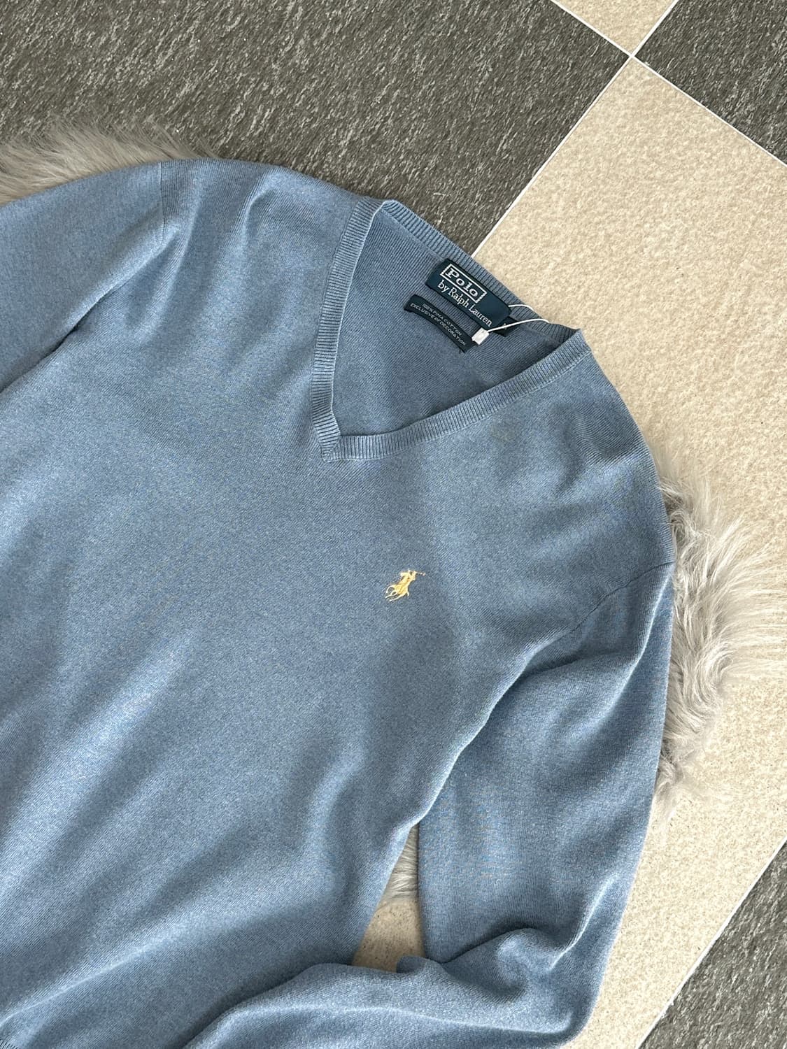 폴로 랄프로렌 스카이 피마코튼 V넥 니트  상품이미지5