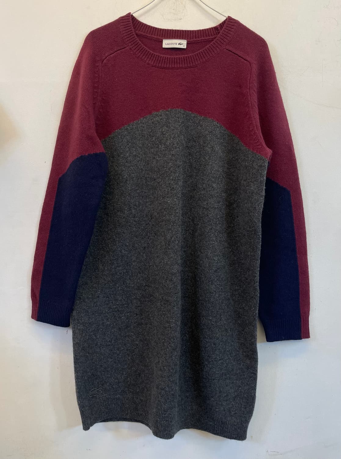 라코스테 울니트원피스:) 롱니트 메리노울100% 라코스테40사이즈 상품이미지1