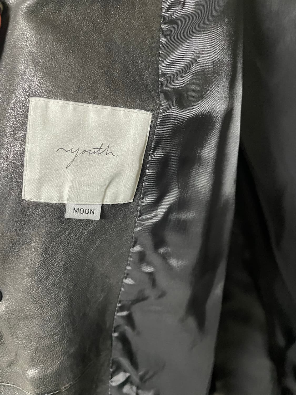 유스 워시드 레더 자켓 m 상품이미지3