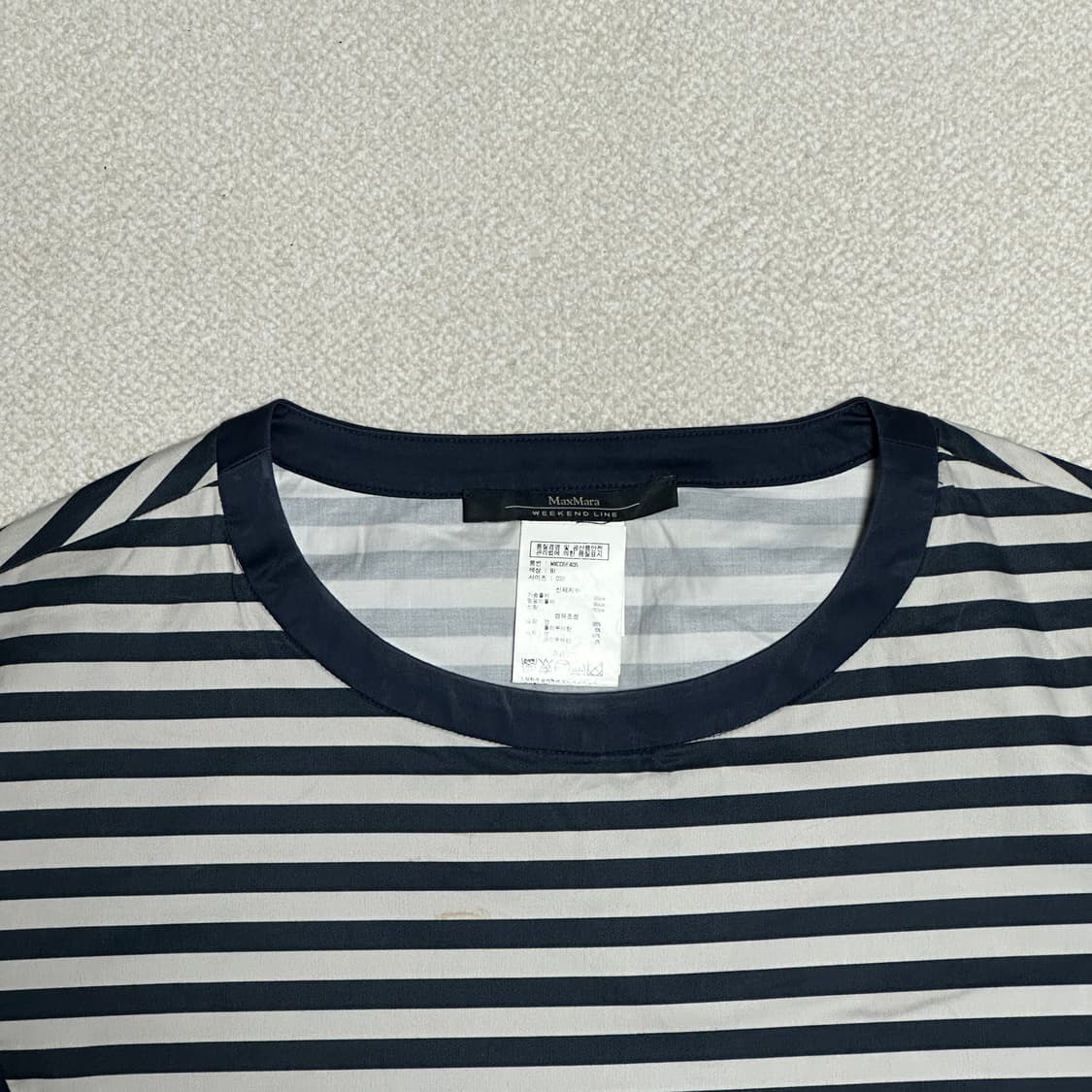막스마라 스트라이프 배색 반팔 원피스 상품이미지5