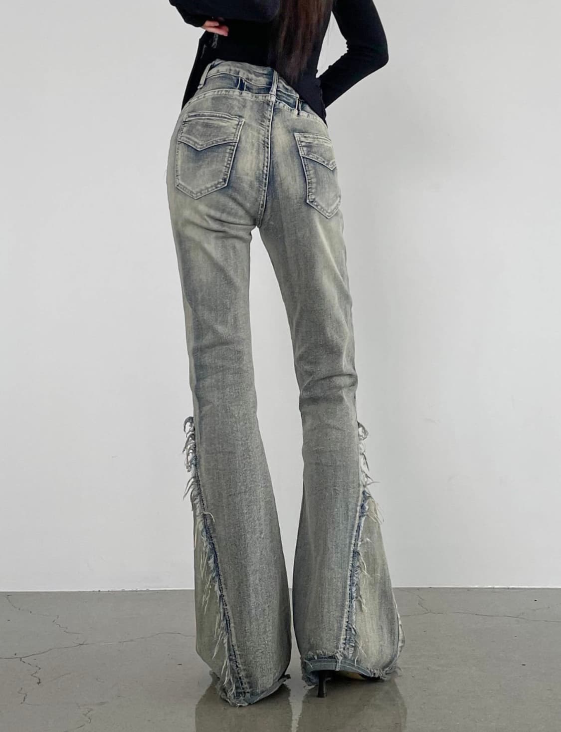 빈티지 워싱 부츠컷 데님 상품이미지2