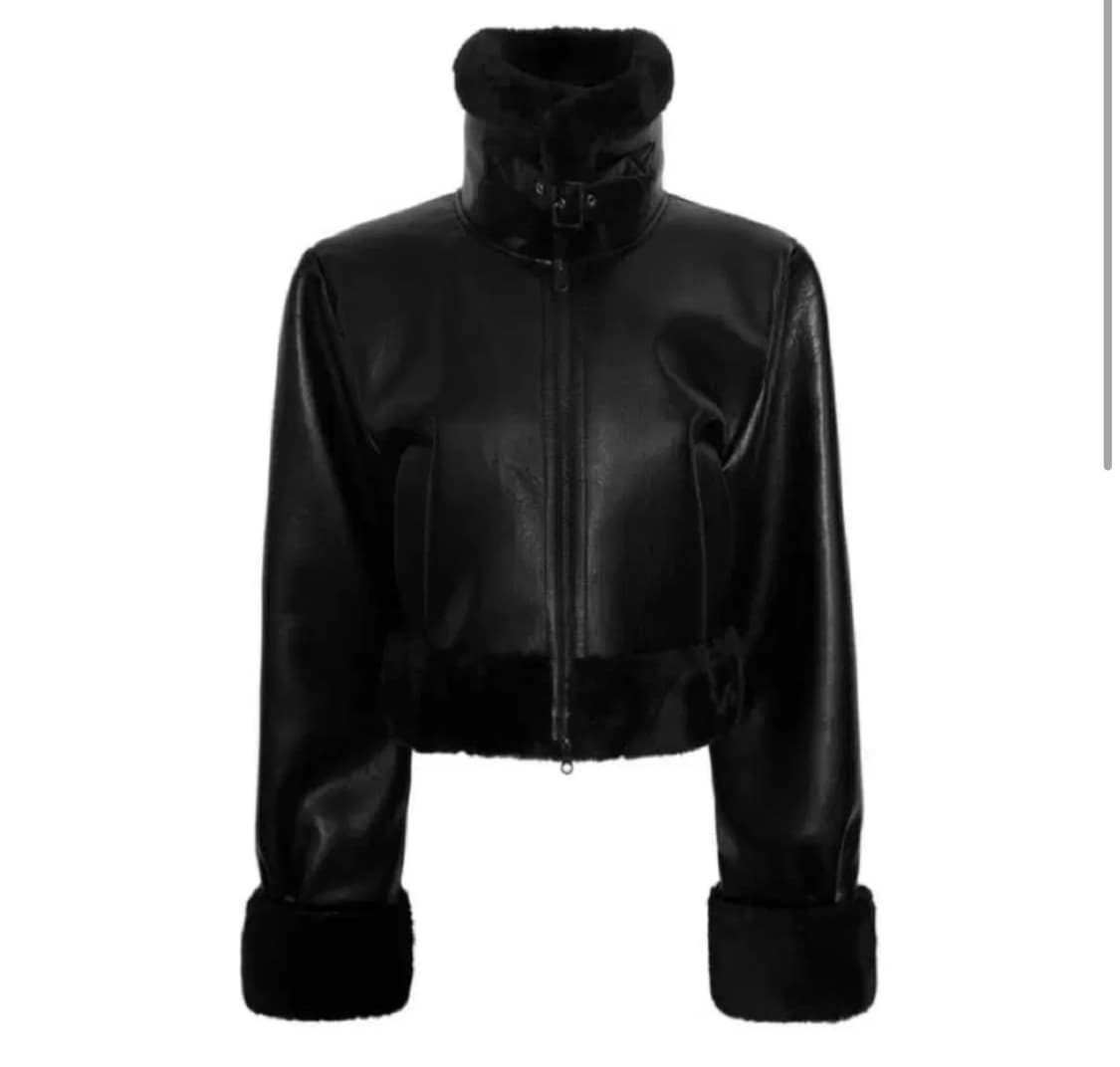 보헤미안서울 하이넥 숏 무스탕 22fw 상품이미지1