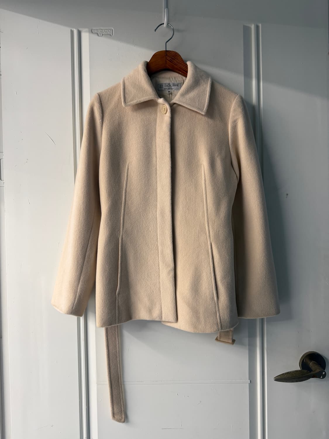 일본빈티지 크림 울 앙고라 숏코트 상품이미지4